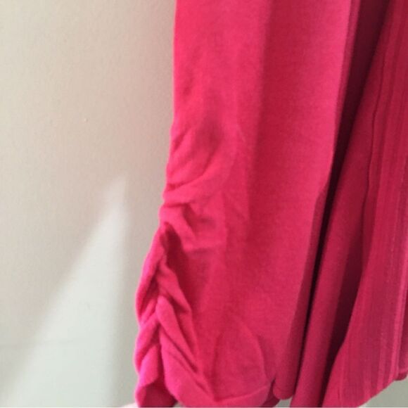 PLUS SIZE PINK CASCADE CARDIGAN - Picture 6 of 8